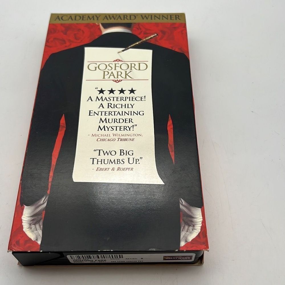 Gosford Park‎ VHS 2002 Tape Classic Film Academy Award Winner Murder Mystery